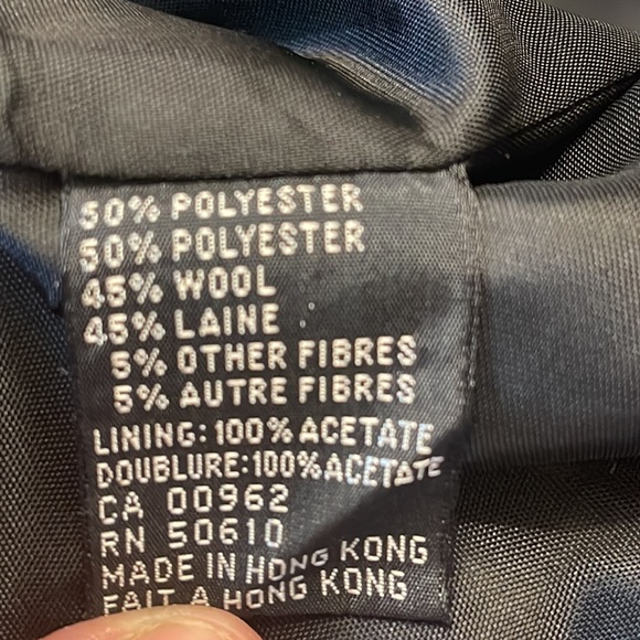 Vintage Sasson charcoal gray scallop trim jacket size medium - Picture 9 of 13